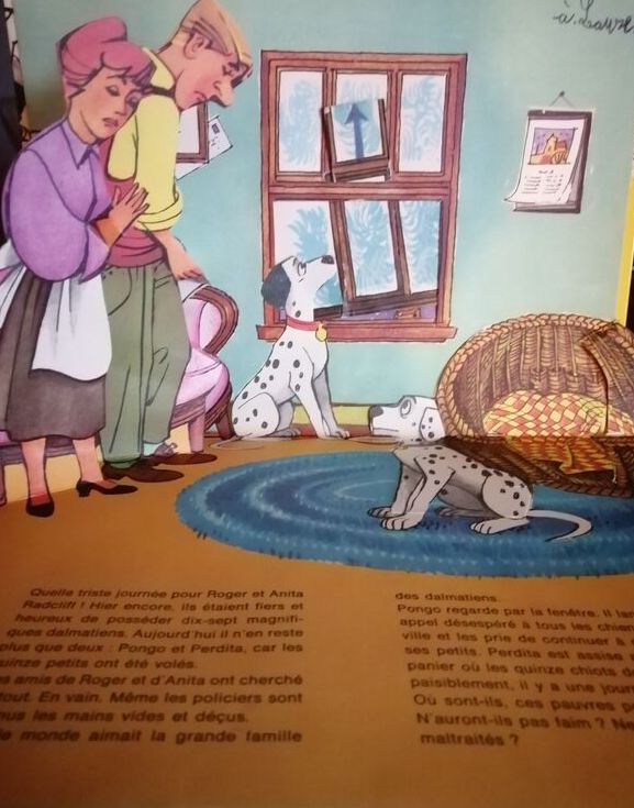 101 dalmatiens album en relief Livre pop up 1978 Enfantina D après