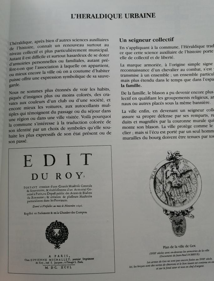 Armorial des communes et collectivités des pays de l Ain 1996 CHAIX