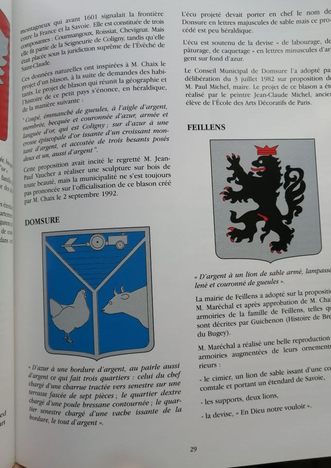 Armorial des communes et collectivités des pays de l Ain 1996 CHAIX