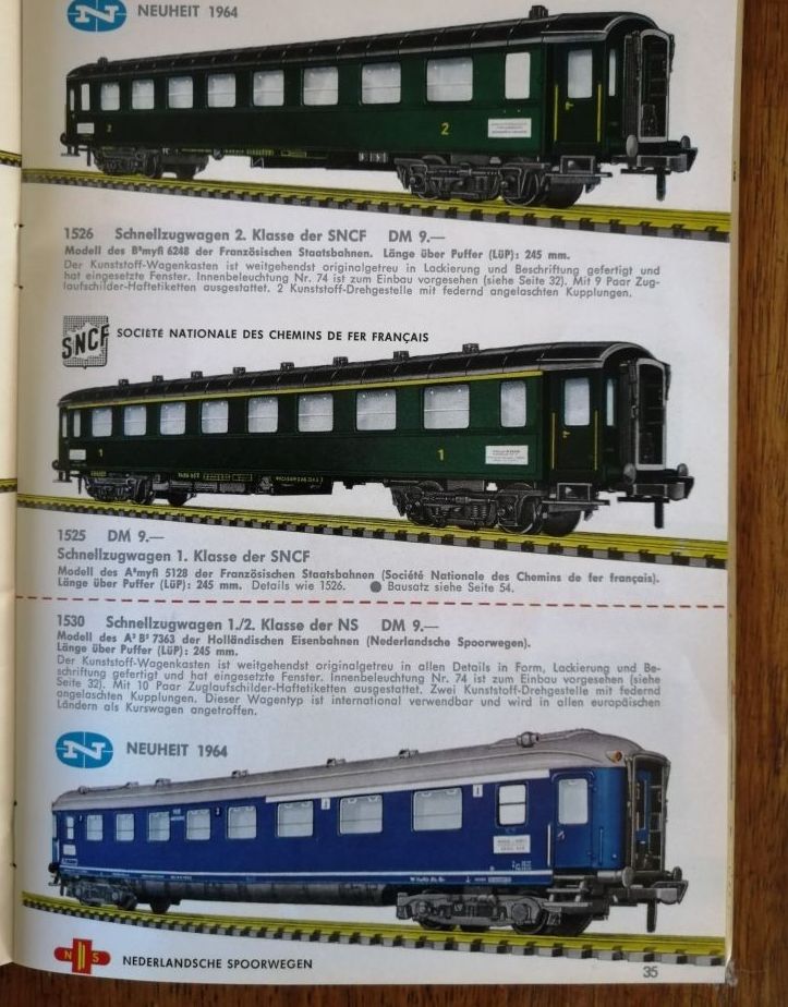 Catalogue Fleischmann HO 1964 1965 Trains modèles réduits Modélisme