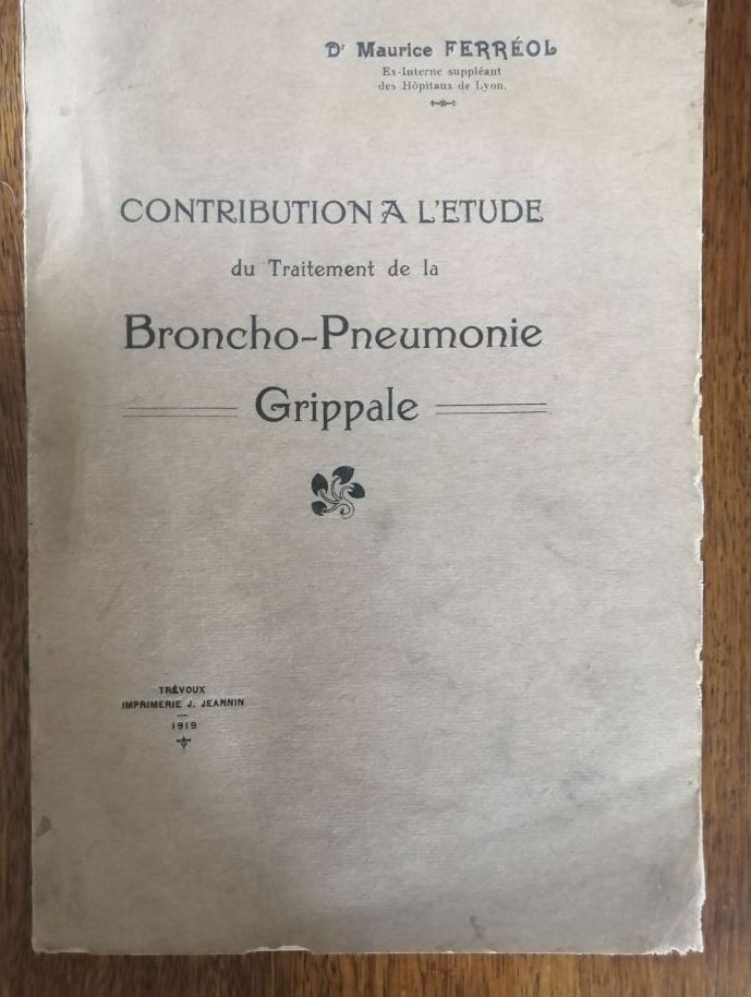 Contribution à l étude du traitement de la broncho pneumonie grippale