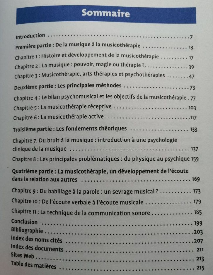 Découvrir la musicothérapie 2005 LECOURT Edith Thérapie Technique