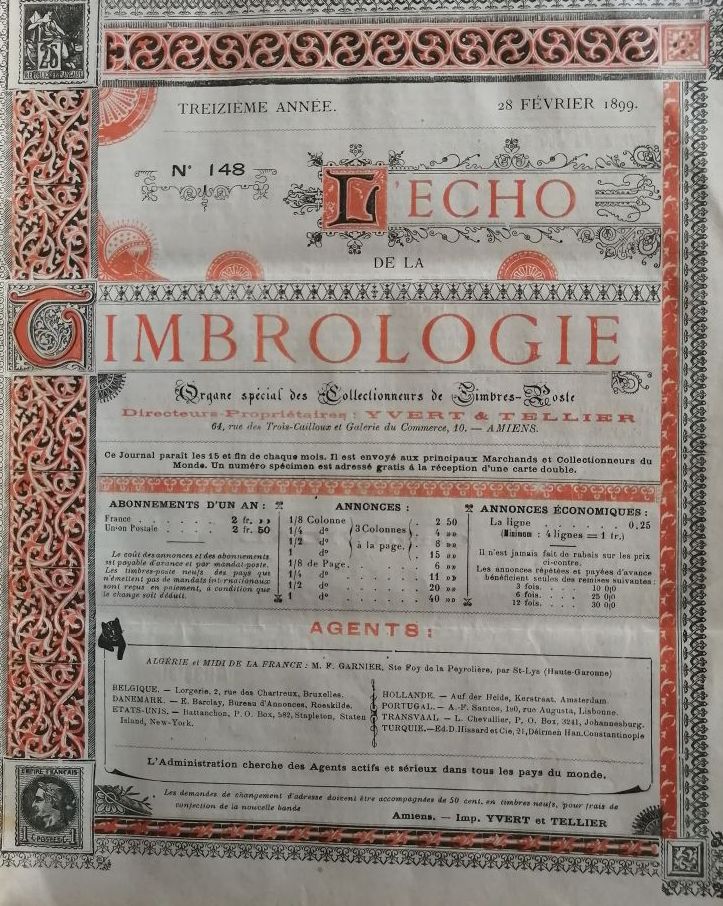 Echo de la timbrologie 53 numéros en reliure 1898 à 1901 Plusieurs