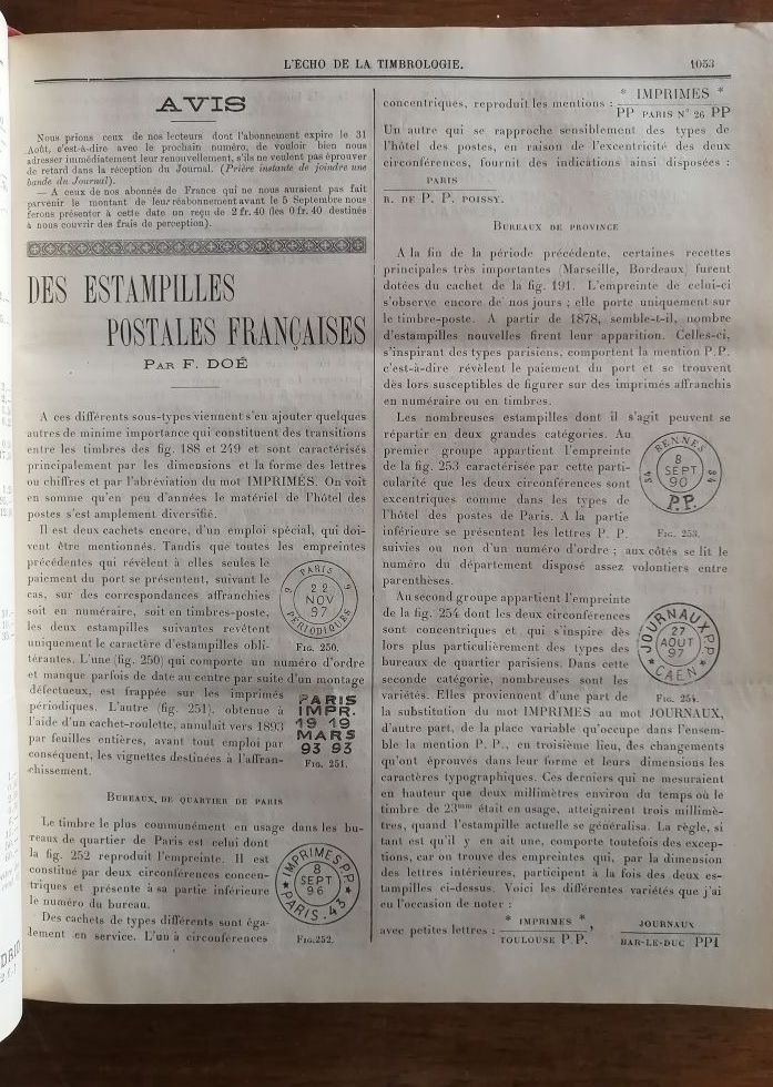 Echo de la timbrologie 53 numéros en reliure 1898 à 1901 Plusieurs