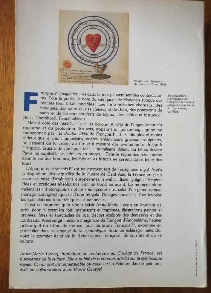 Francois 1er premier imaginaire symbolique et politique à l aube de