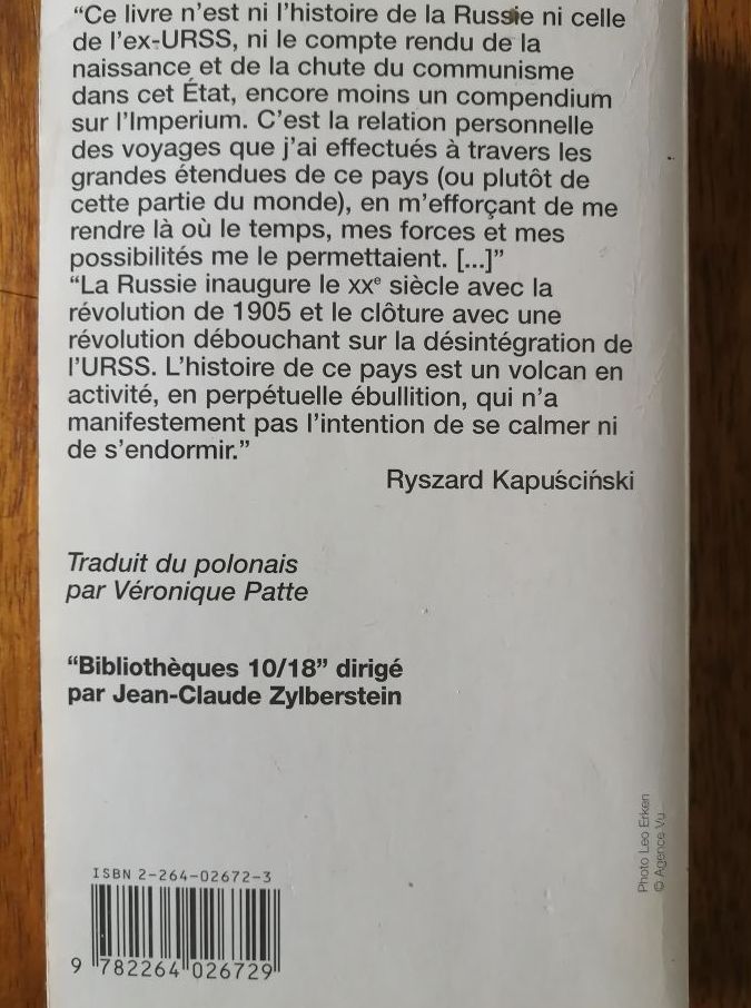 Imperium 1999 KAPUSCINSKI Ryszard Voyage Considération Russie URSS