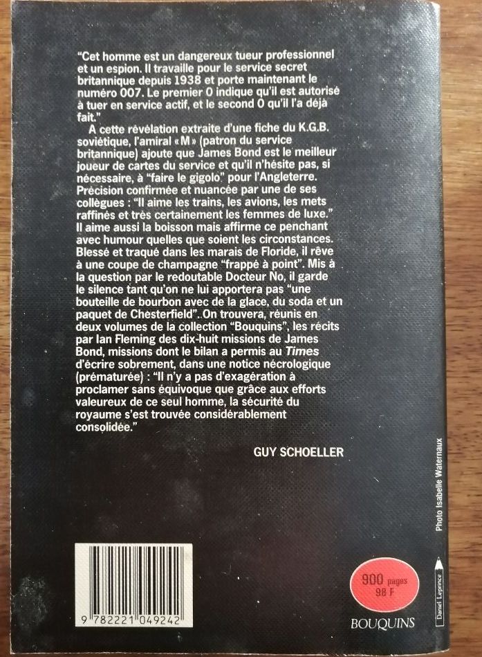 James Bond 007 1986 FLEMING Ian Oeuvres complètes Bouquins Laffont 2