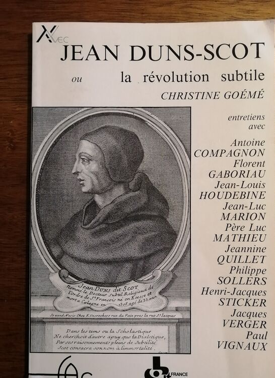 Jean Duns Scot ou la révolution subtile 1982 GOEME Christine Textes