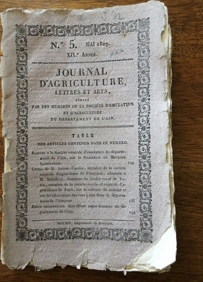 Journal d agriculture lettres arts de la société d émulation du
