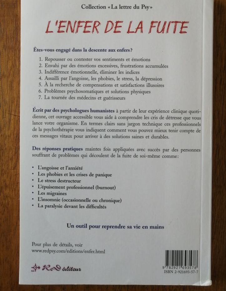 L enfer de la fuite Comment en revenir plus fort 2002 LARIVEY