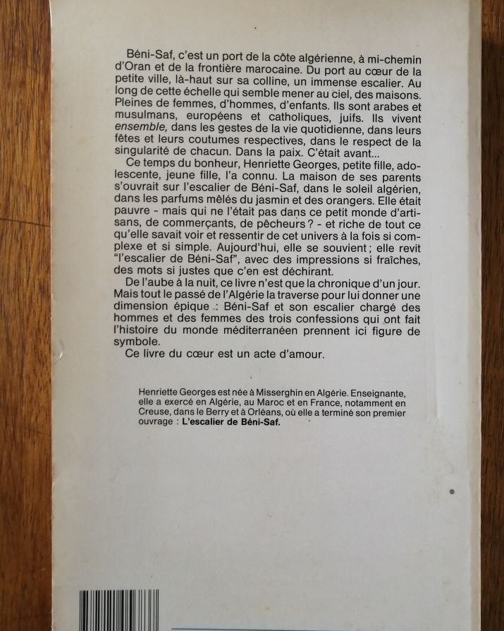 L escalier de Beni Saf 1988 GEORGES Henriette Algérie Vivre ensemble