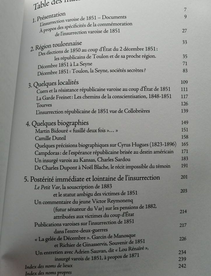 L insurrection varoise de 1851 contre le coup d état de Louis