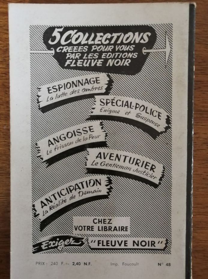 L ombre sort de l ombre 1960 PAGE Alain Policier Fleuve Noir Numéro