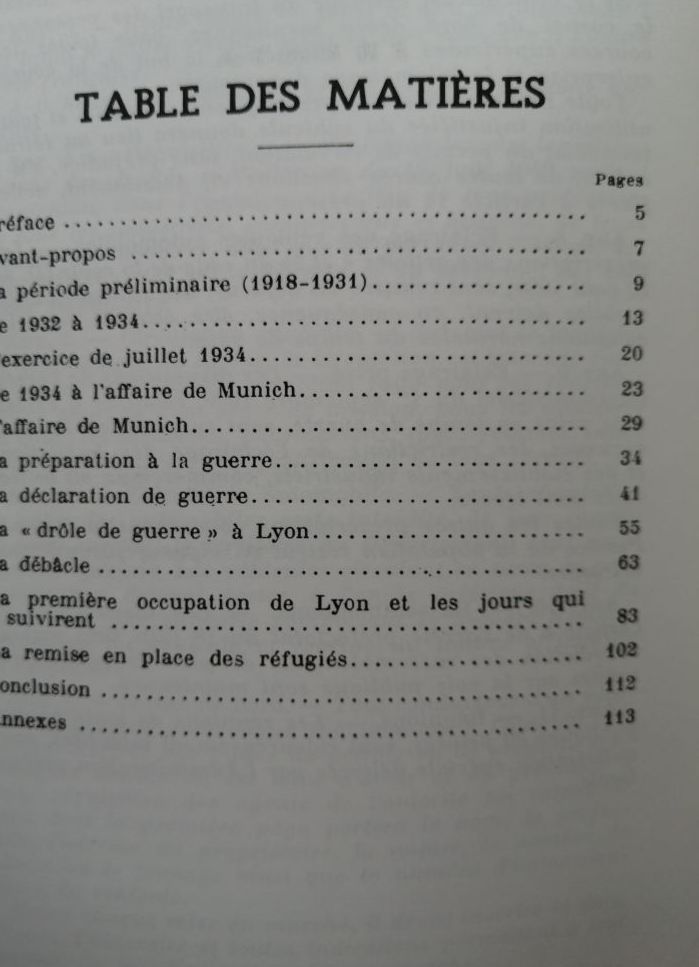 La guerre de 1939 1940 à Lyon Notes et souvenirs 2004 CHAPIER Georges
