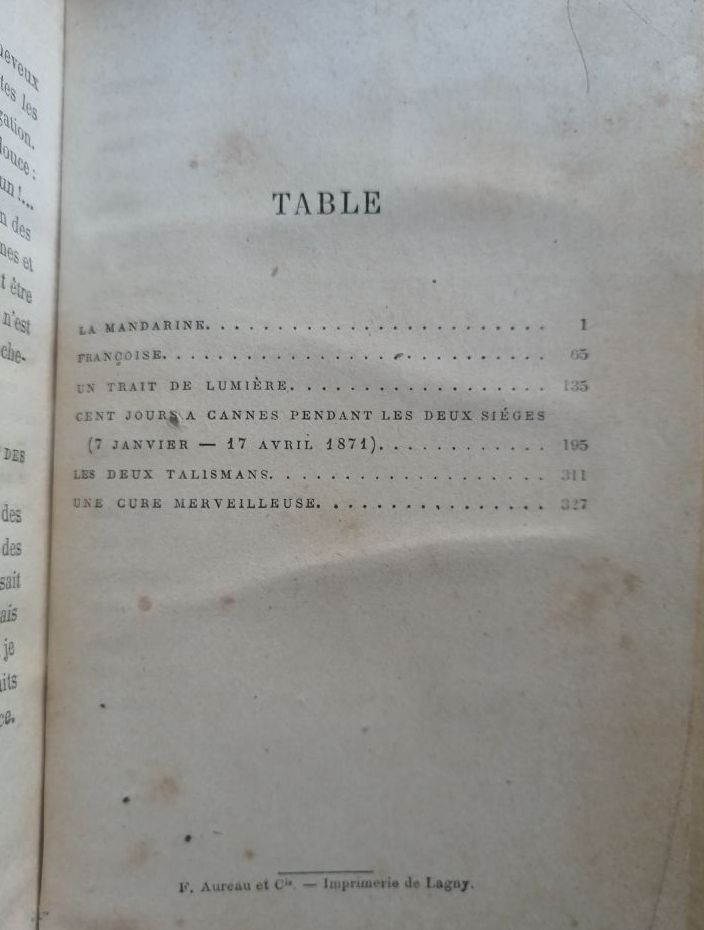 La Mandarine 1882 de PONTMARTIN Armand Nouvelles La Mandarine,