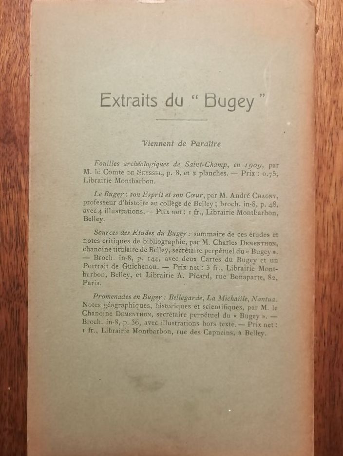 Le Bugey Société scientifique historique et littéraire Janvier Avril