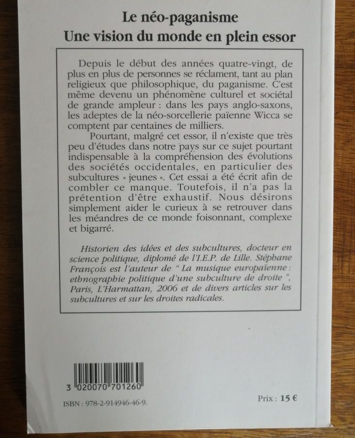 Le néo paganisme Une vision du monde en plein essor 2007 FRANCOIS