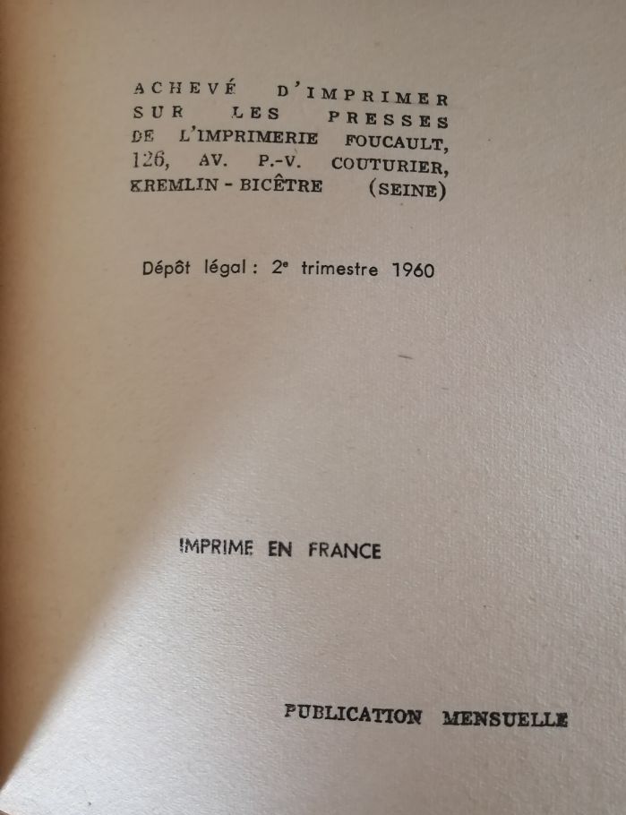 Les butors ont de la rancune 1960 le ROY Irving alias DEBEURRE Robert