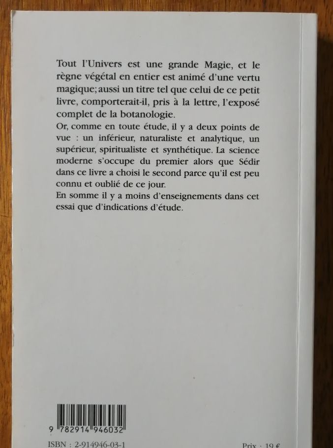 Les plantes magiques 2006 SEDIR Paul alias LE LOUP Yvon Botanique