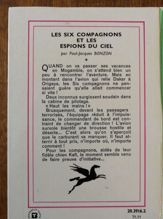 Les six compagnons et les espions du ciel 1971 BONZON Paul Jacques