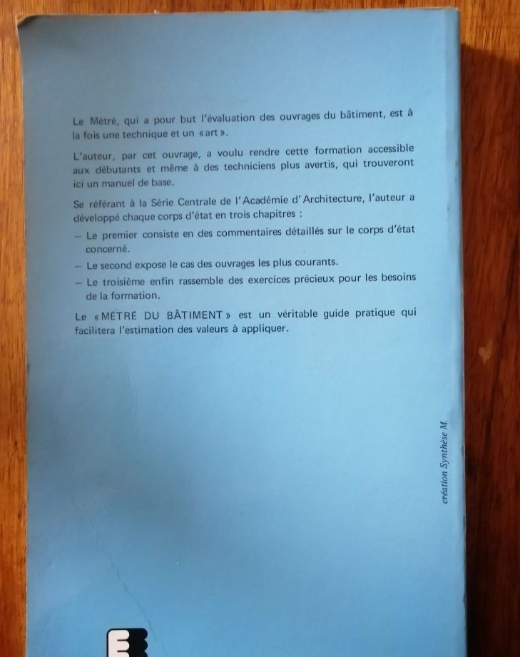 Métré de batiment MANTEAU Michel Couts de construction Métrage