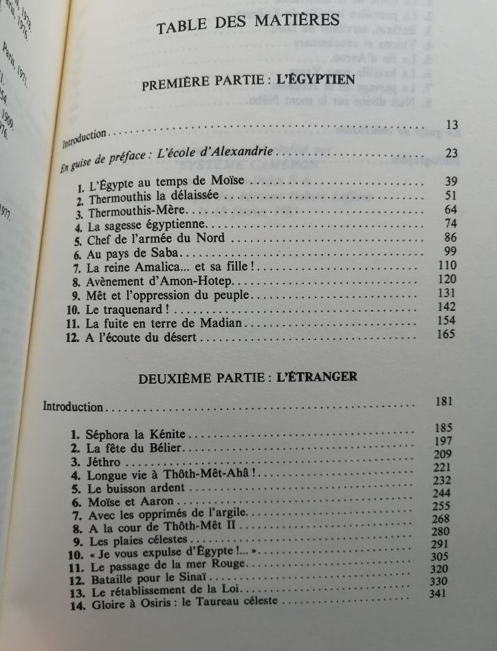 Moïse l égyptien 1981 SLOSMAN Albert Moïse guide des égyptiens et