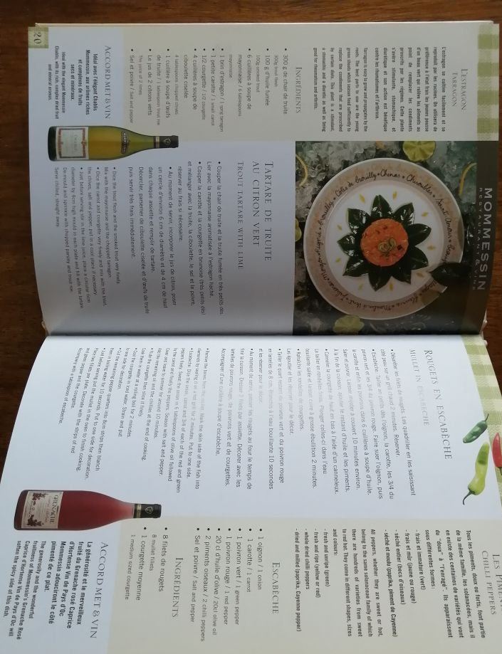 Mommessin Restaurant et vins Livre de recettes 2003 Régionalisme