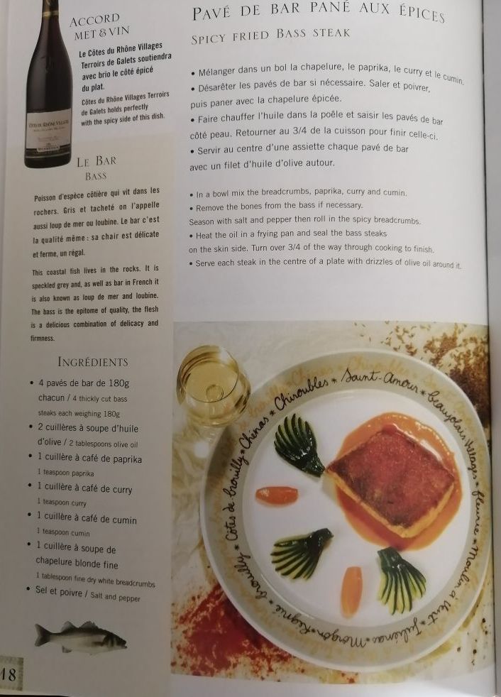 Mommessin Restaurant et vins Livre de recettes 2003 Régionalisme