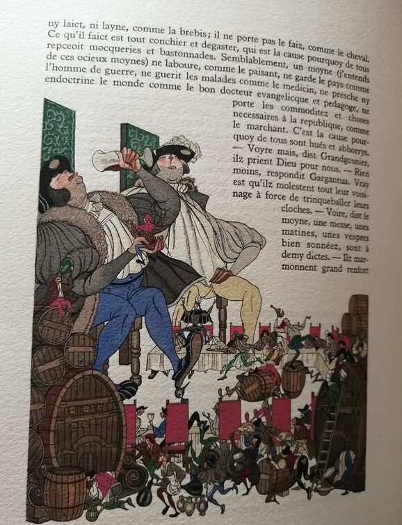 Oeuvres de Rabelais illustrations par Lemarié en 3 volumes 1950