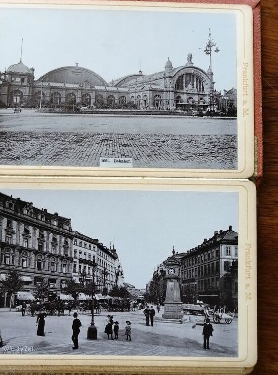 Photographies de Frankfurt Francfort 12 en album accordéon vers 1890