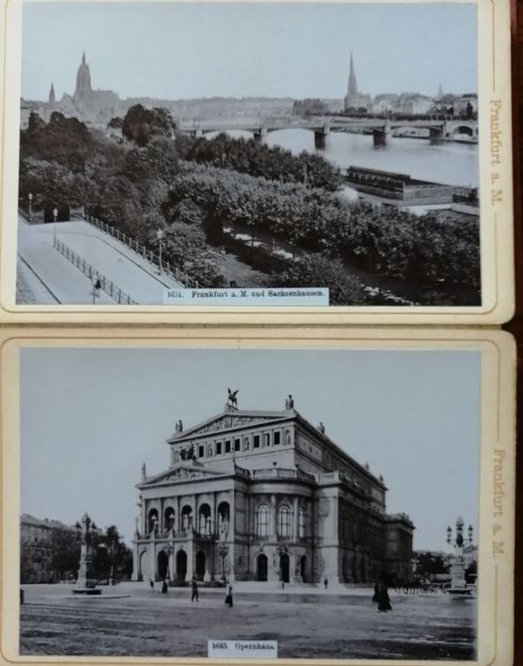 Photographies de Frankfurt Francfort 12 en album accordéon vers 1890