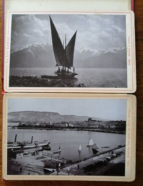 Photographies de Genève 12 en album accordéon 1890 1893 ROMMLER Emil