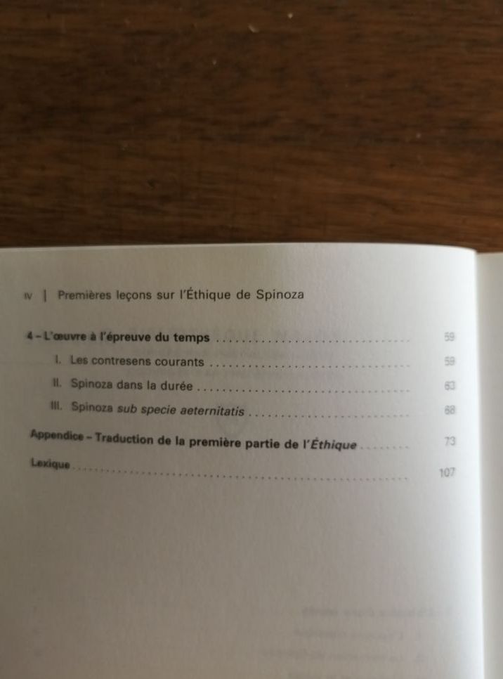 Premières leçons sur l éthique de Spinoza 1998 MILLET Louis Lecture
