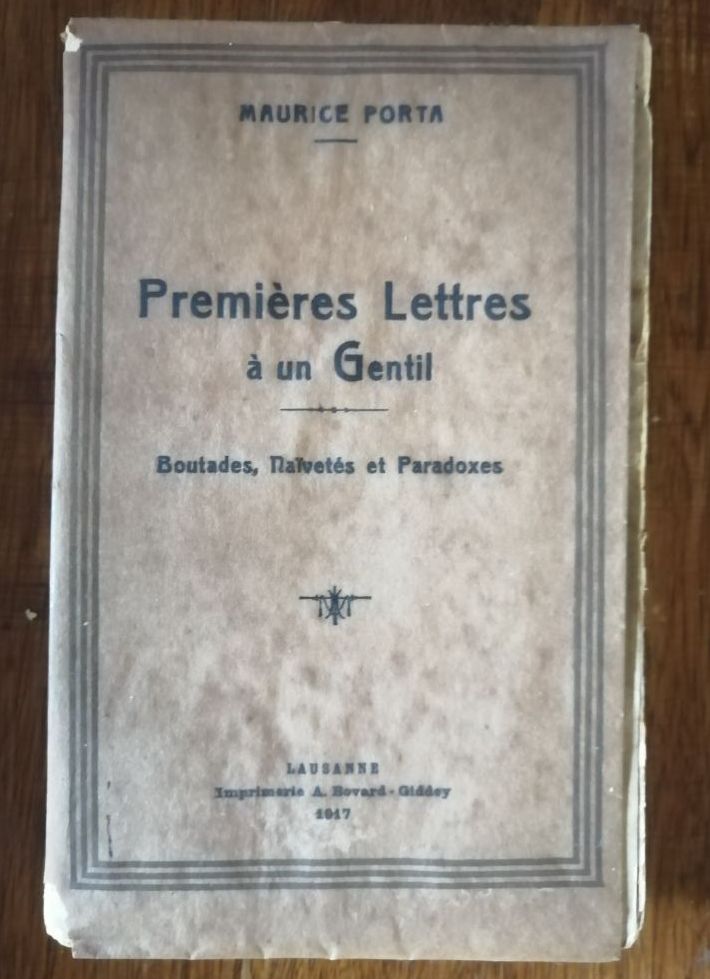 Premières lettres à un Gentil 1917 PORTA Maurice Anarchisme