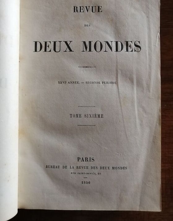 Revue des deux mondes 1856 Plusieurs auteurs Littérature Critiques
