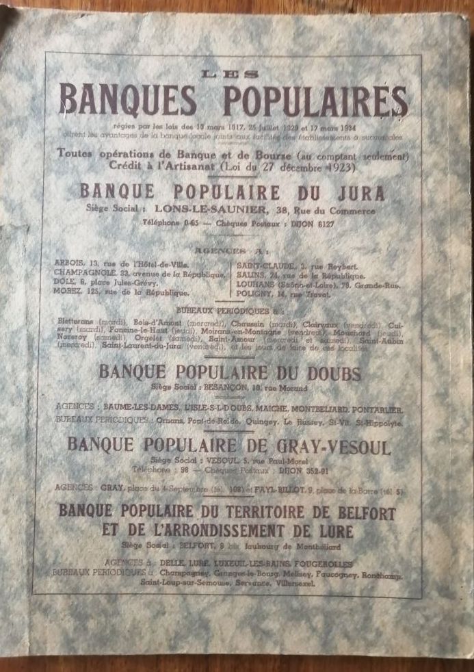 Revue Pays comtois 107 Sous le beau ciel de Comté 1937 Plusieurs