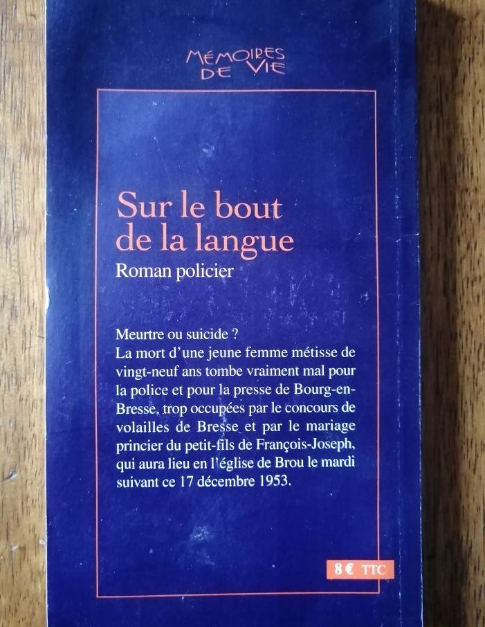 Sur le bout de la langue 2002 COLTICE Bernadette Polar Policier