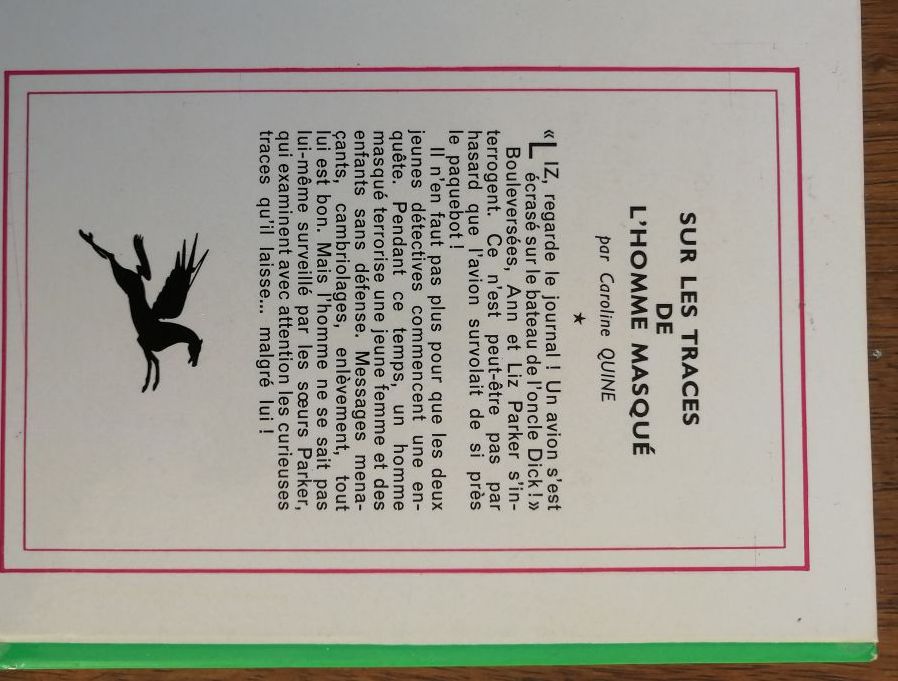 Sur les traces de l homme masqué Une enquête des soeurs Parker 1971