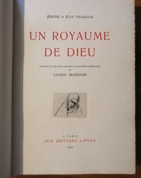 Un royaume de Dieu 1925 THARAUD Jérôme et THARAUD Jean Illustré par