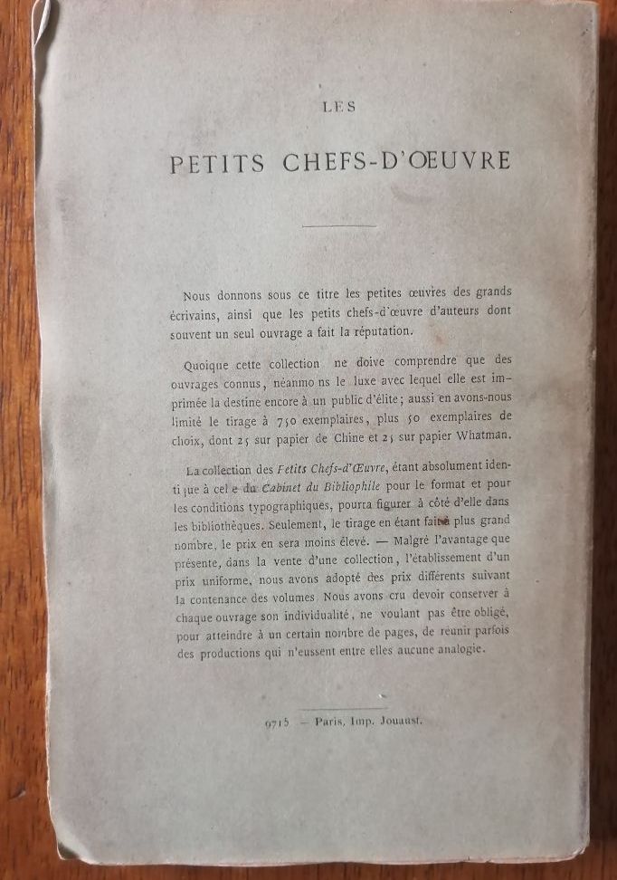 Voyage autour de ma chambre 1872 de MAISTRE Xavier Bibliophile tirage